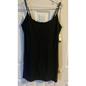 Abercrombie and Fitch black travel mini dress size L hidden phone pocket (E)